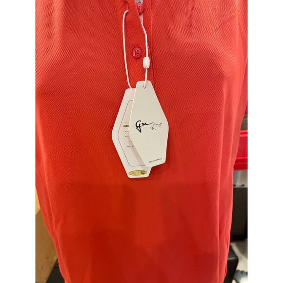Greg Norman NWT Red Mens Play Dry Collared Golf Shirt Sz M - Picture 5 of 9